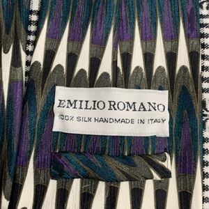 Vintage Emilio Romano 100% silk handmade tie from Italy